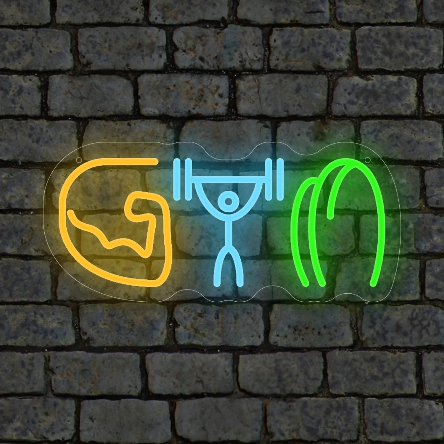 Home Gym Neon Sign - Gym Neonbord Gewichtheffen Spierarm LED Wanddecoratie