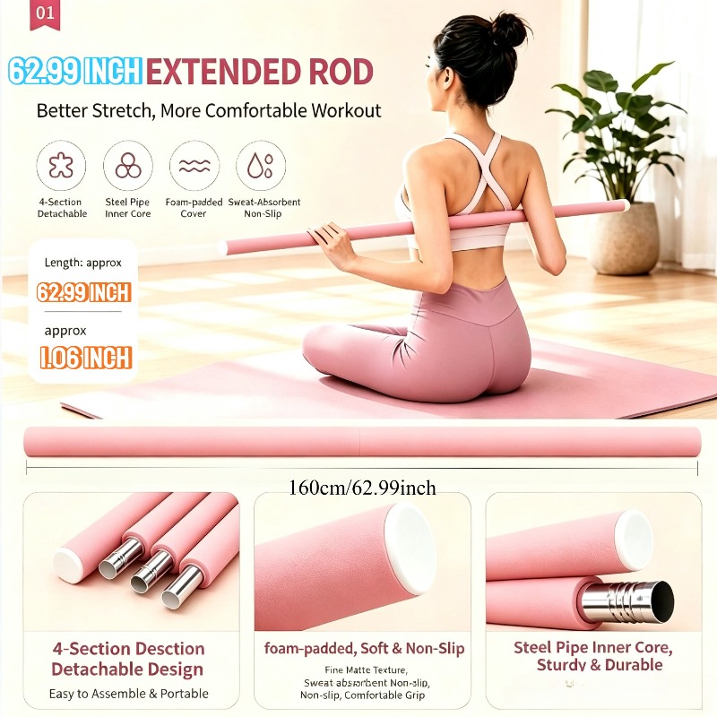 Home Gym Yoga - Afneembare Body Stretching Stick Yoga Rug