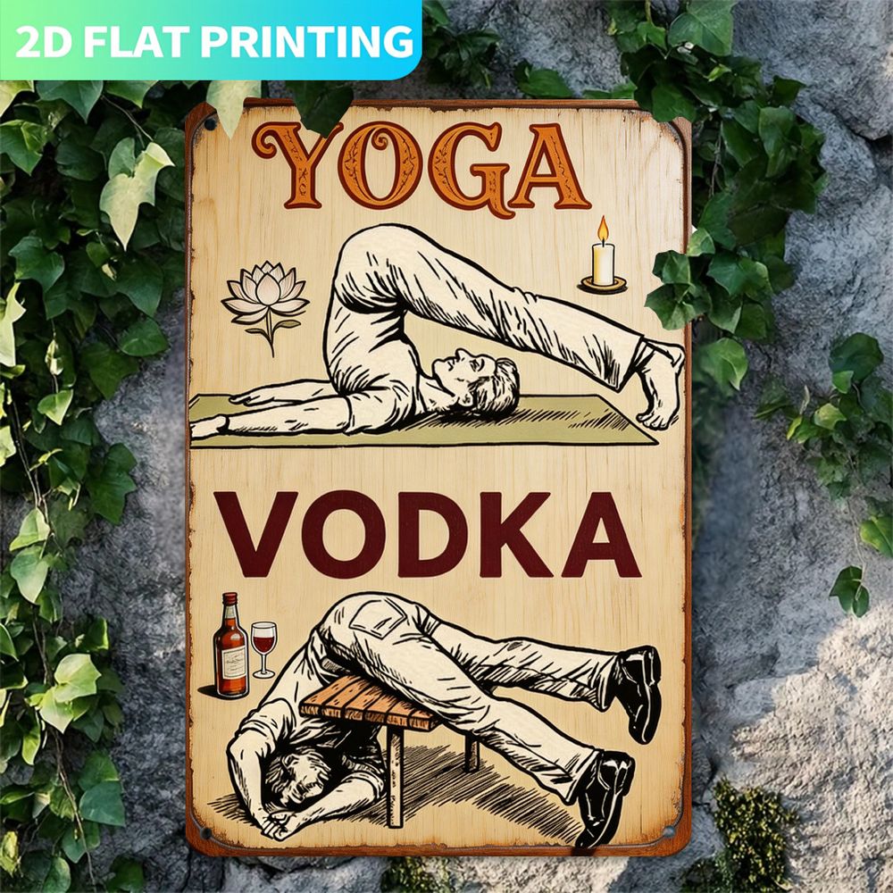 Vintage metalen bord, enkel pa - Home Gym Yoga recensie en prijs