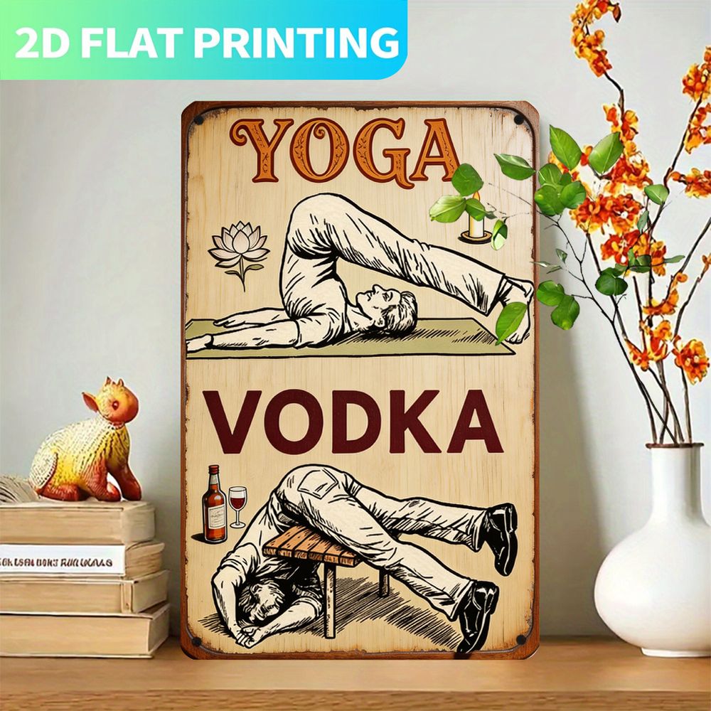 Vintage metalen bord, enkel pa - Home Gym Yoga recensie en prijs